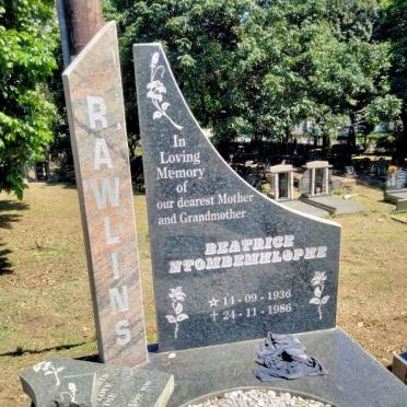RAWLINS Beatrice Ntombemhlophe 1936-1986