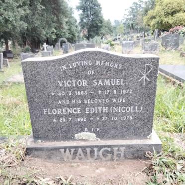 WAUGH Victor Samuel 1883-1977 &amp; Florence Edith NICOLL 1892-1978