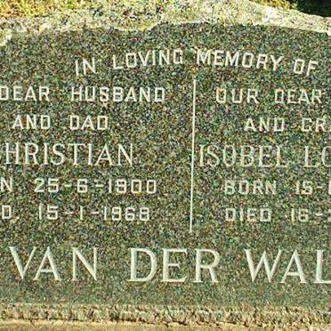 WALT Christian, van der 1900-1968 &amp; Isobel Lovelace 1905-1974