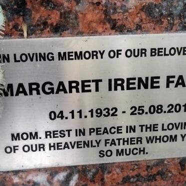 FARRELL Margaret Irene 1932-2014