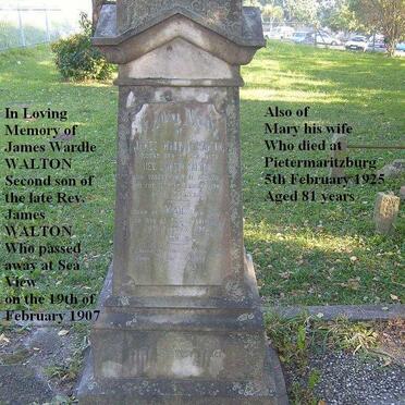 WALTON James Wardle 1835 - 1907 &amp; Mary 1844 - 1925