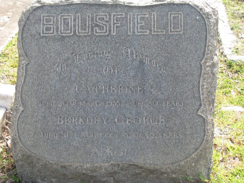 BOUSEFIELD Berkley George &amp; Catherine