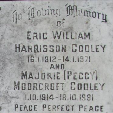 COOLEY Eric William Harrisson 1912-1971 &amp; Marjorie Moorcroft 1914-1991