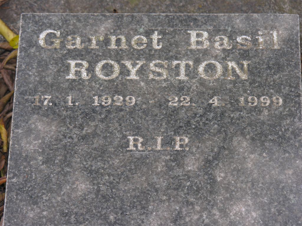 ROYSTON Garnet Basil 1929-1999