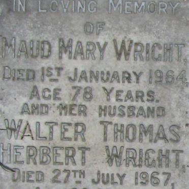 WRIGHT Walter Thomas Herbert 1884-1967 &amp; Maud Mary 1866-1964