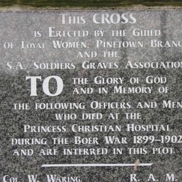 Boer War Memorial Cross-Detail