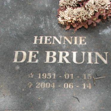 BRUIN Hennie, de 1951-2004