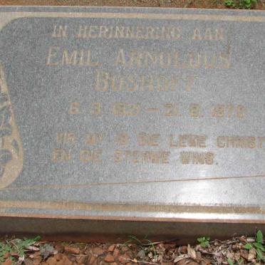 BOSHOFF Emil Arnoldus 1921-1970