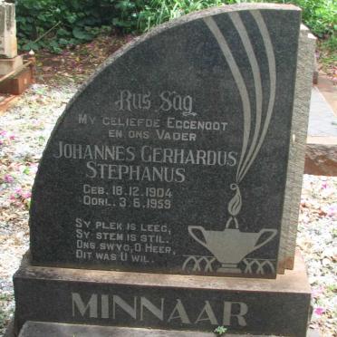MINNAAR Johannes Gerhardus Stephanus 1904-1959