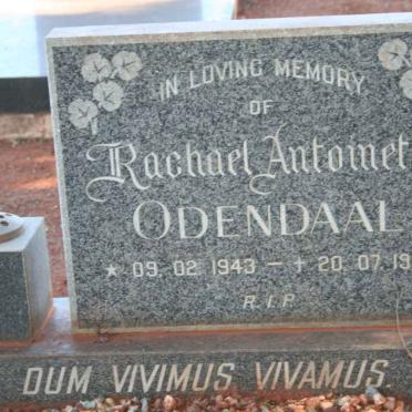 ODENDAAL Rachael Antoinette 1943-1985