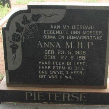 PIETERSE Anna M.R.P. 1906-1981