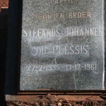 PLESSIS Stefanus Johannes, du 1935-1961