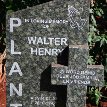 PLANT Walter Henry 1944-2010