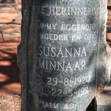 TERBLANCHE Susanna Minnaar 1920-1974
