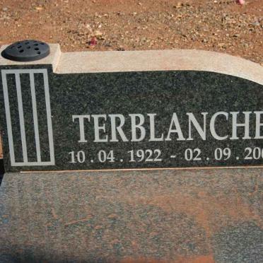 TERBLANCHE Maria Magdalena nee KLEINHAUS 1922-2003