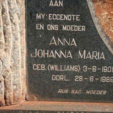 WYK Willem Petrus, van 1905-1979 &amp; Anna Johanna Maria WILLIAMS 1909-1969