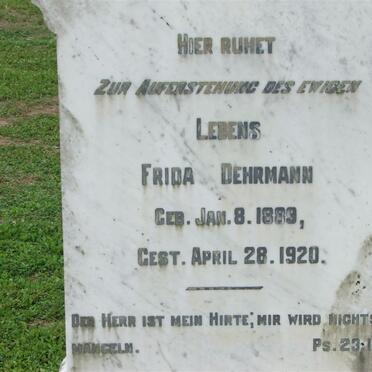 DEHRMANN Frida 1889-1920
