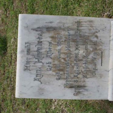 HAENDEKE Anna nee ALBERS 1867-1916