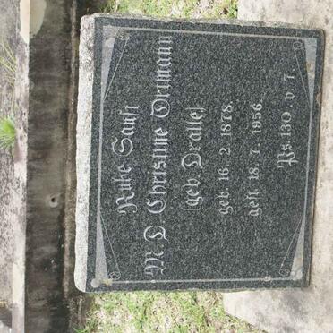 ORTMANN M.D. Christine nee DRALLE 1878-1956