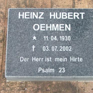 OEHMEN Heinz Hubert 1930-2002
