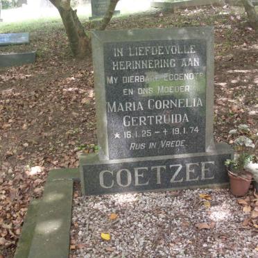COETZEE Maria Cornelia Gertruida 1925-1974