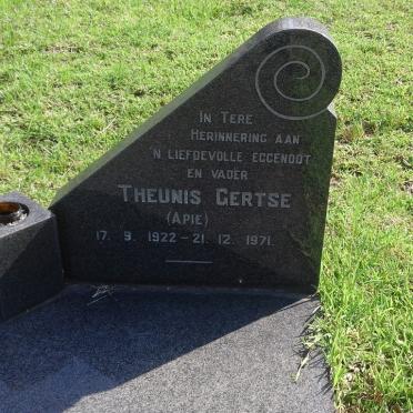 GERTSE Theunis 1922-1971