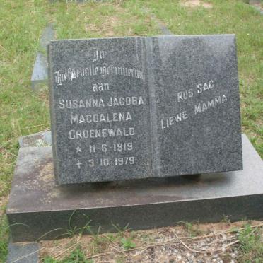 GROENEWALD Susanna Jacoba Magdalena 1919-1979