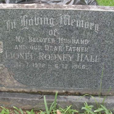 HALL Lionel Rodney 1922-1966