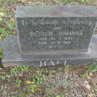 HALL Hester Johanna 1924-1982