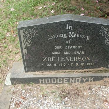 HOOGENDYK Zoe nee ENERSON 1910-1975