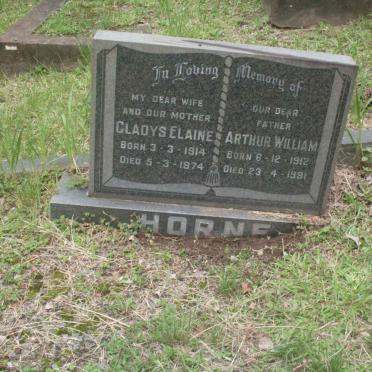 HORNE Arthur William 1912-1974 &amp; Gladys Elaine 1914-1974  