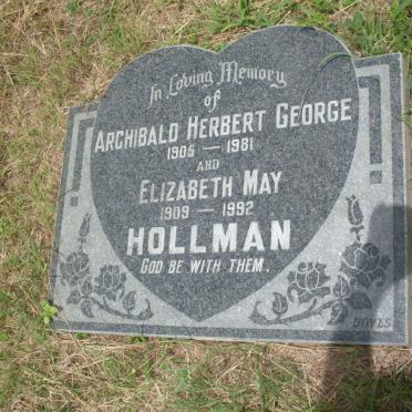 HOLLMAN Archibald Herbert George 1905-1981 &amp; Elizabeth May 1909-1992