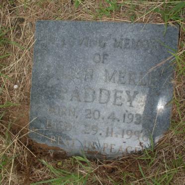 PADDEY Lilian Merle 1935-1996