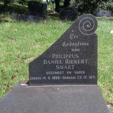 SWART Philippus Daniel Riekert 1899-1971