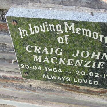MACKENZIE Craig John 1964-1990