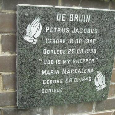 BRUIN Petrus Jacobus, de 1942-1990 &amp; Maria Magdalena 1946-