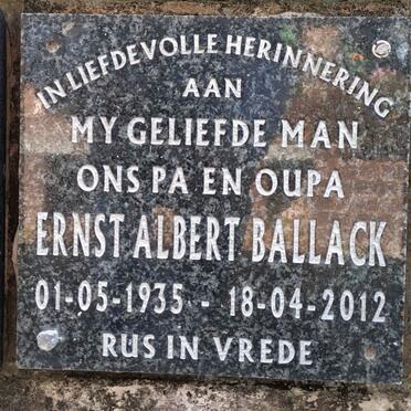 BALLACK Ernst Albert 1935-2012