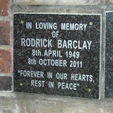 BARCLAY Rodrick 1949-2011
