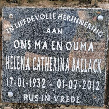 BALLACK Helena Catherina 1932-2012