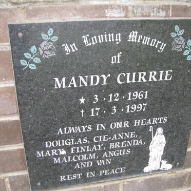 CURRIE Mandy 1961-1997