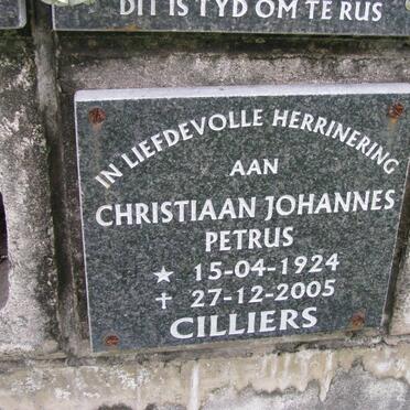 CILLIERS Christiaan Johannes Petrus 1924-2005