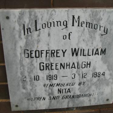 GREENHALGH Geoffrey William 1919-1984