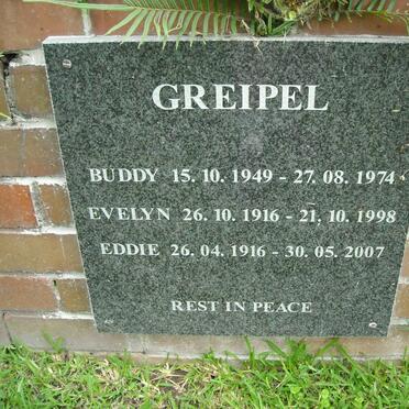 GREIPEL Buddy 1949-1974 :: GREIPEL Evelyn 1916-1998 :: GREIPEL Eddie 1916-2007