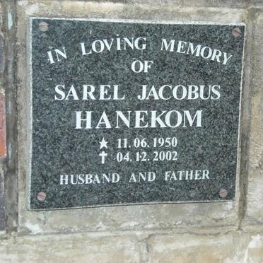 HANEKOM Sarel Jacobus 1950-2002