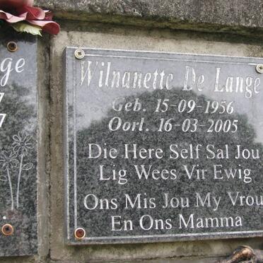 LANGE Wilnanette, de 1956-2005