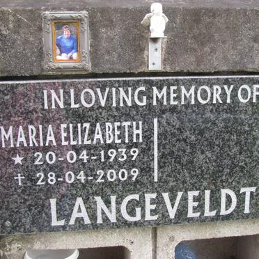 LANGEVELDT Maria Elizabeth 1939-2009