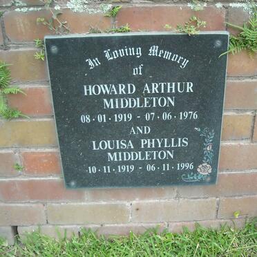 MIDDLETON Howard Arthur 1919-1976 &amp; Louisa Phyllis 1919-1996