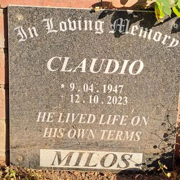 MILOS Claudio 1947-2023