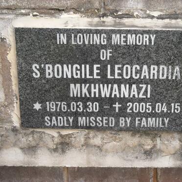 MKHWANAZI S'Bongile Leocardia 1976-2005