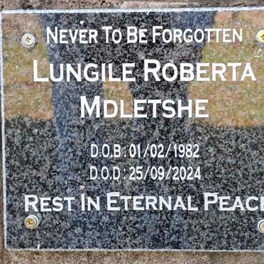 MDLETSHE Lungile Roberta 1982-2024